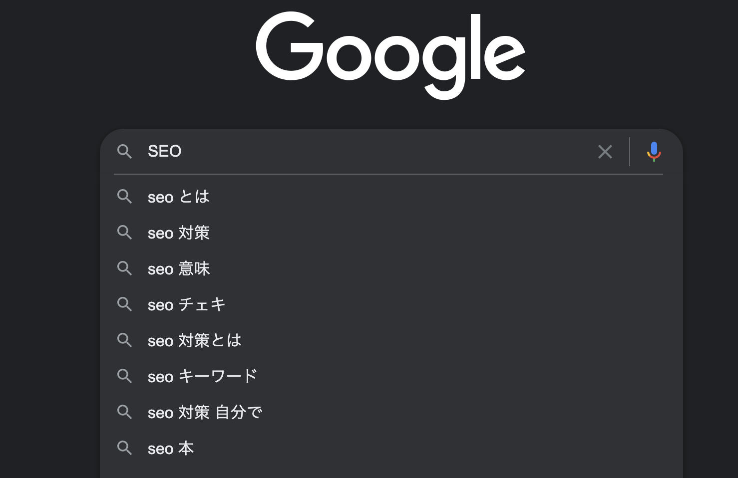 Googleのサジェスト機能